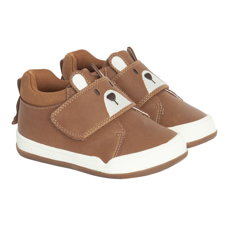 Cool Club, Pantofi sport pentru baieti, maro, parfumati, brant din piele, talpa Barefoot