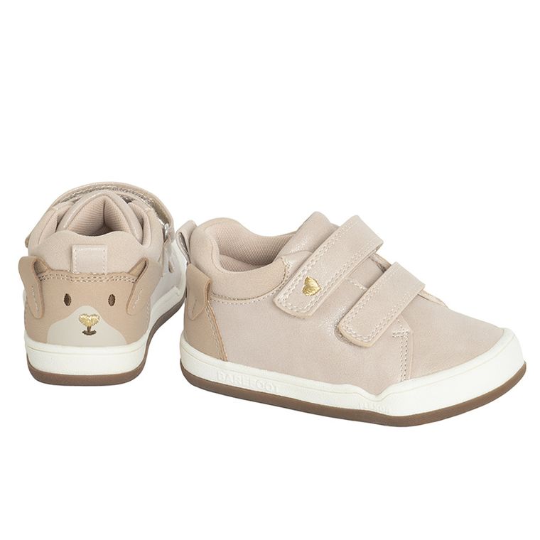 Cool Club, Pantofi sport pentru fete, bej, parfumati, brant din piele, talpa Barefoot