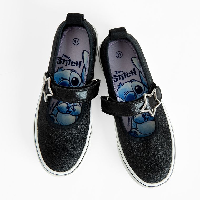 Cool Club, Papuci de casa pentru fete, negru, imprimeu Lilo si Stitch
