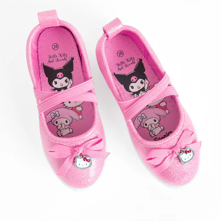 Cool Club, Papuci de casa pentru fete, roz, imprimeu Hello Kitty and Friends