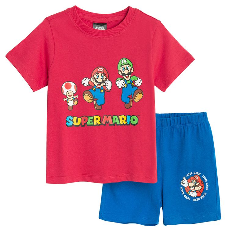 Cool Club, Pijama pentru baieti, mix, imprimeu Super Mario