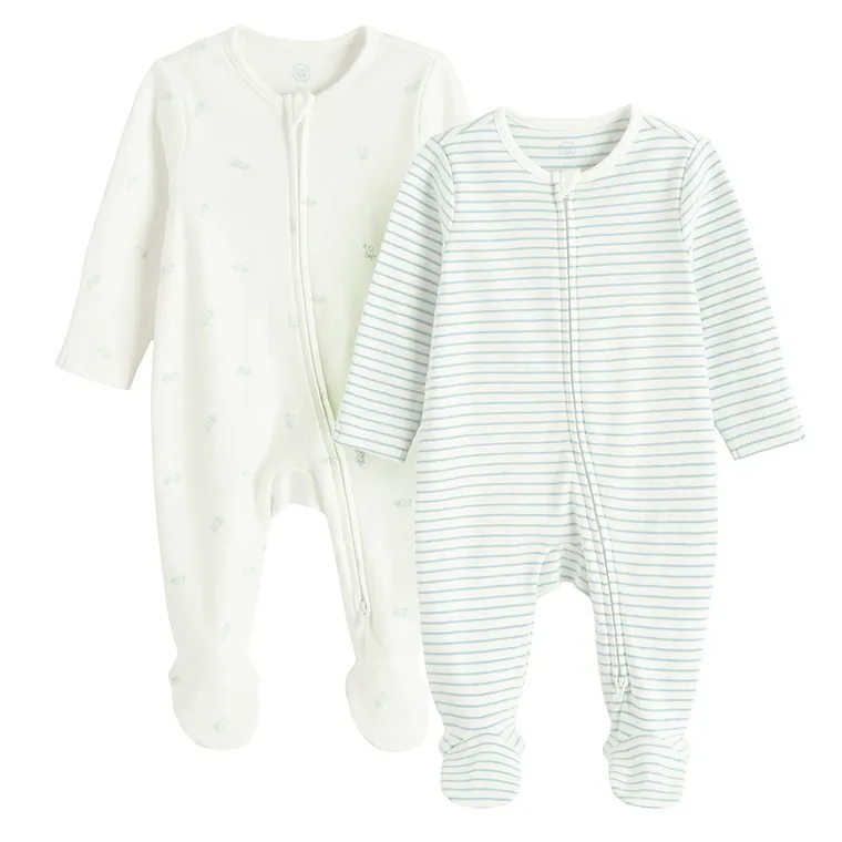 Cool Club, Pijama tip salopeta pentru baieti, alb, set, 2 buc.