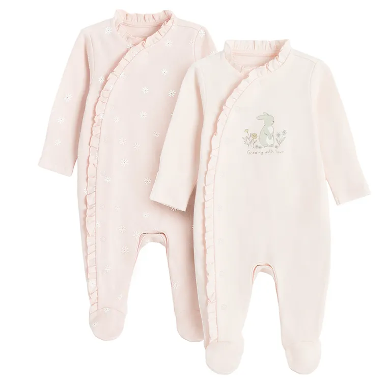 Cool Club, Pijama tip salopeta pentru fete, roz, set, 2 buc.
