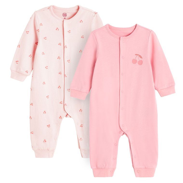 Cool Club, Pijama tip salopeta pentru fete, roz, set, 2 buc.