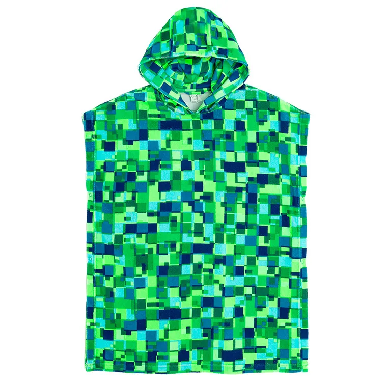 Cool Club, Prosop tip poncho pentru baieti, verde