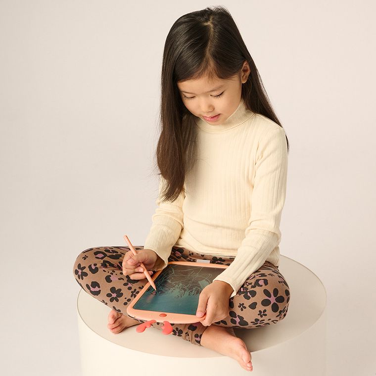 Cool Club, pulover cu guler inalt pentru fete, din tricot striat, ecru