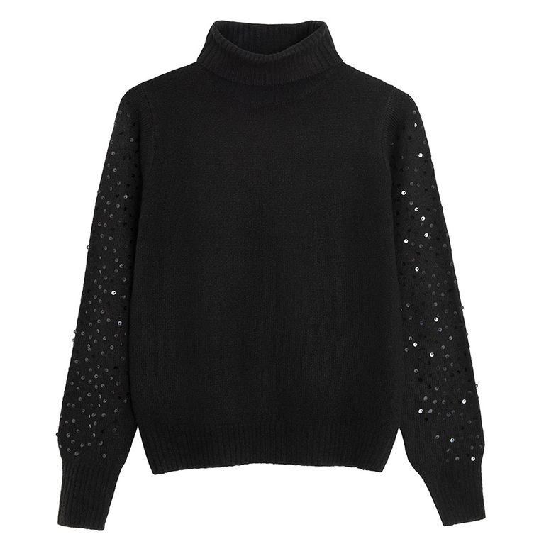 Cool Club, Pulover cu guler inalt pentru fete, negru