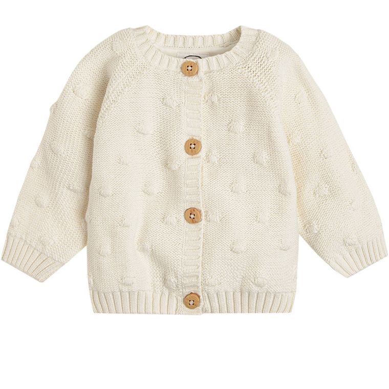 Cool Club, Pulover cu nasturi pentru fete, culoare ecru