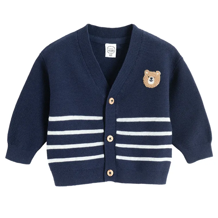 Cool Club, Pulover pentru baieti, cu nasturi, albastru