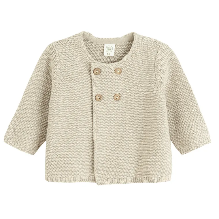 Cool Club, Pulover pentru bebelusi, cu nasturi, bej