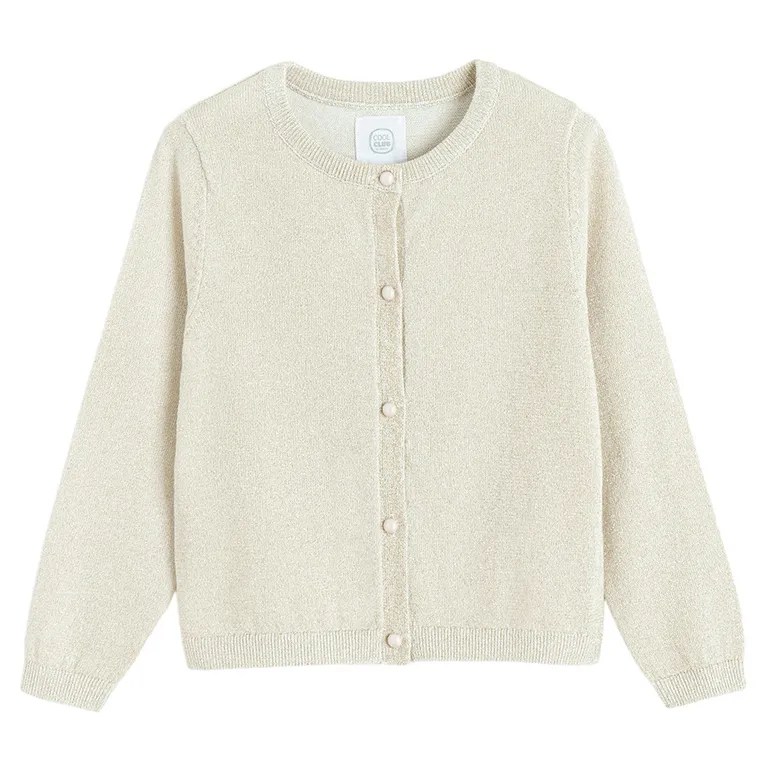 Cool Club, Pulover pentru fete, cu nasturi, auriu