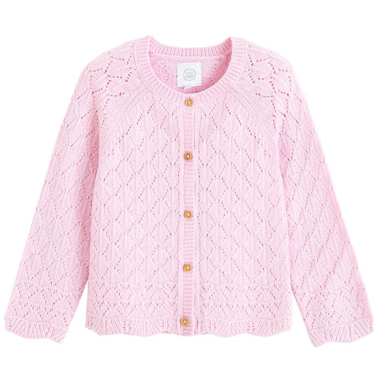 Cool Club, Pulover pentru fete, cu nasturi, roz