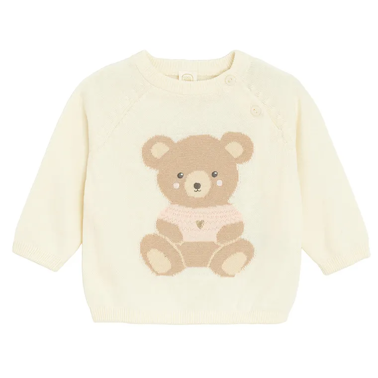Cool Club, Pulover pentru fete, ecru