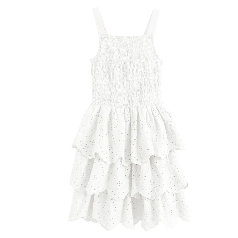 Cool Club, Rochie cu bretele pentru fete, alb