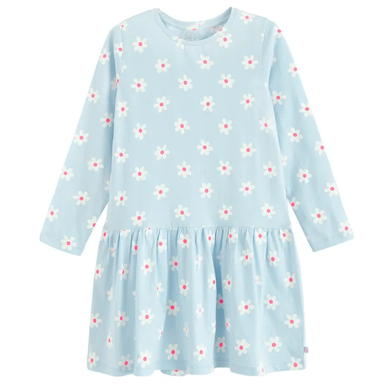 Cool Club, Rochie cu maneca lunga pentru fete, albastru