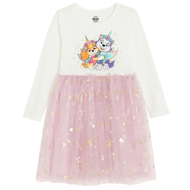 Cool Club, Rochie cu maneca lunga pentru fete, mix, imprimeu Paw Patrol