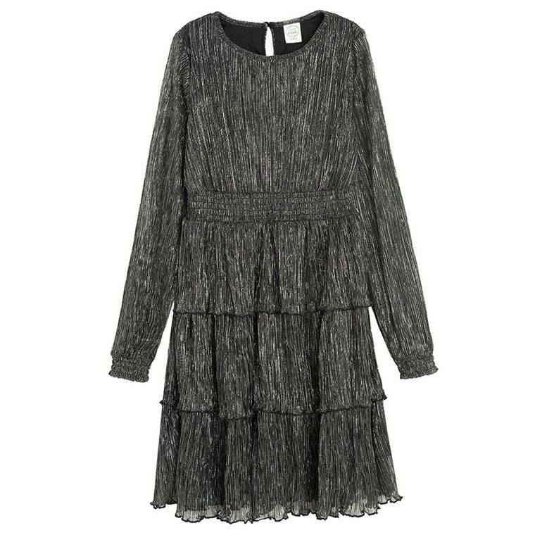 Cool Club, Rochie cu maneca lunga pentru fete, negru