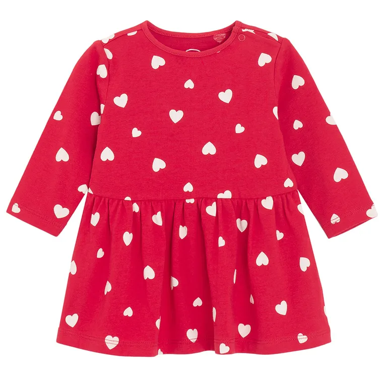 Cool Club, Rochie cu maneca lunga pentru fete, rosu