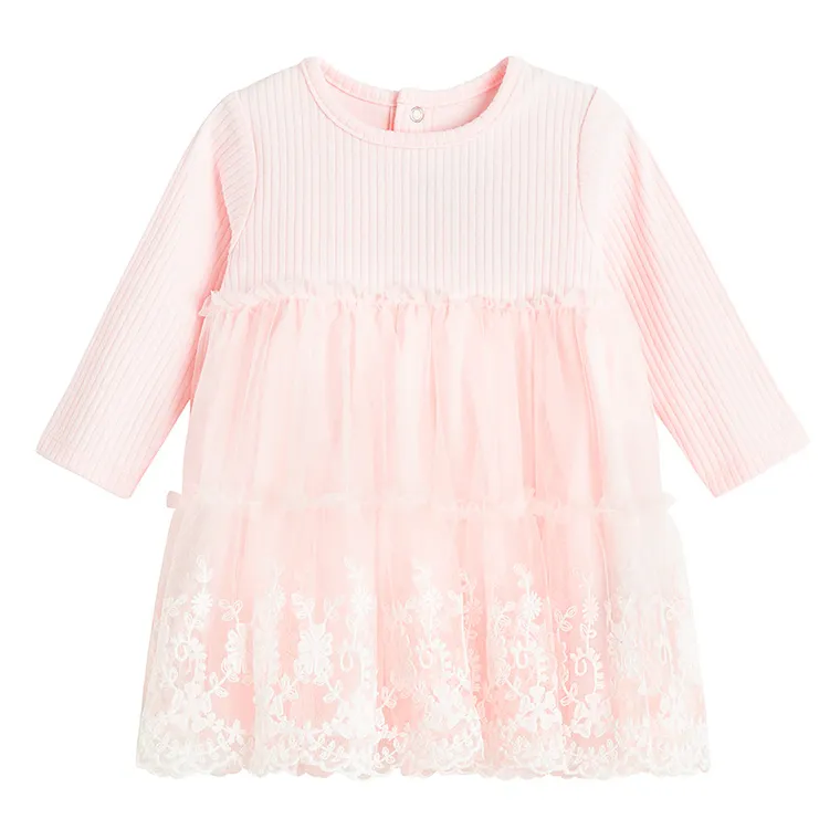 Cool Club, Rochie cu maneca lunga pentru fete, roz