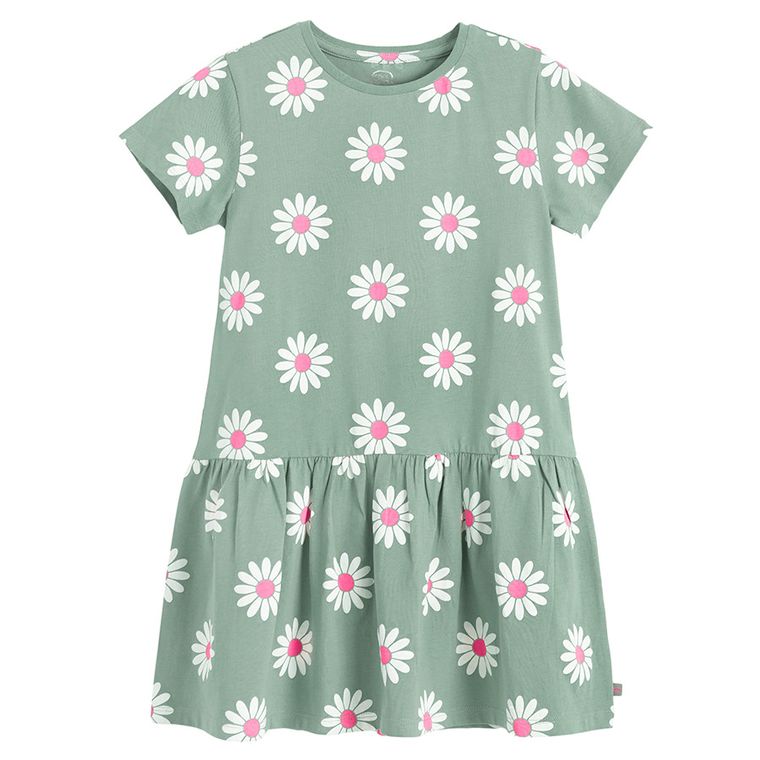 Cool Club, Rochie cu maneca lunga pentru fete, verde