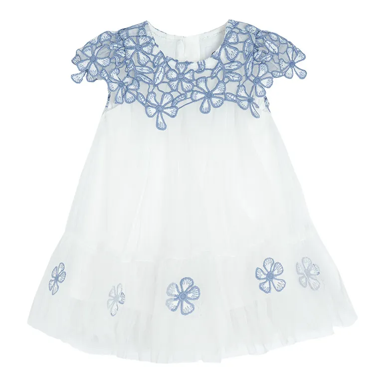 Cool Club, Rochie cu maneca scurta pentru fete, alb