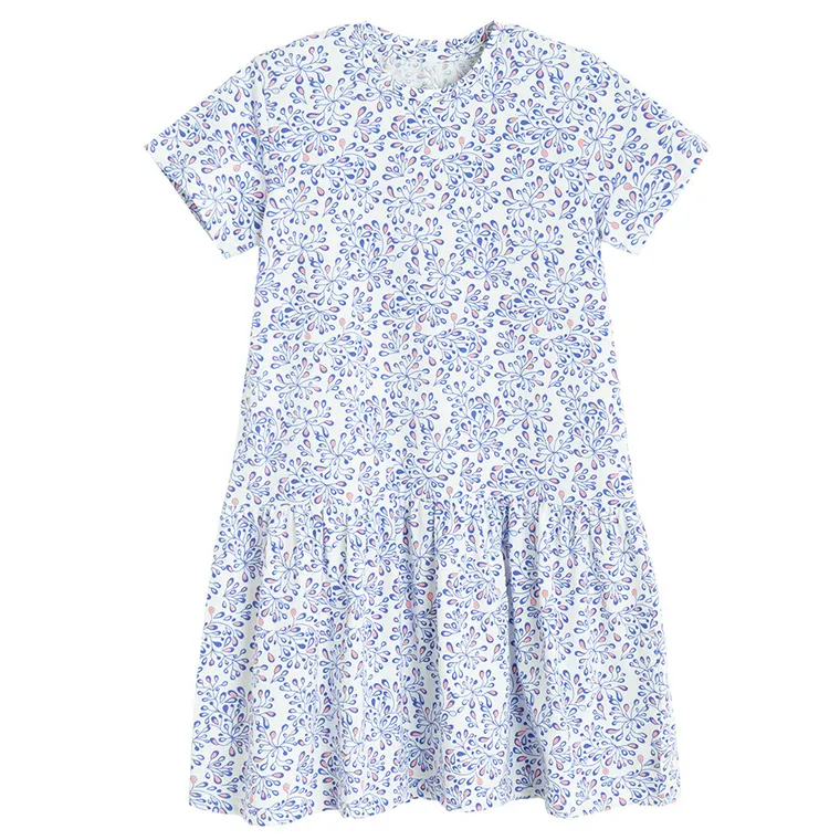 Cool Club, Rochie cu maneca scurta pentru fete, alb