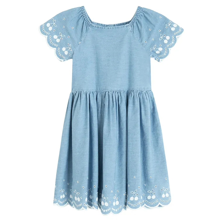 Cool Club, Rochie cu maneca scurta pentru fete, albastru