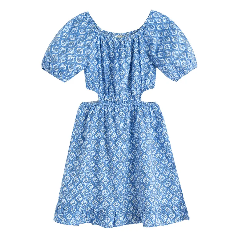 Cool Club, Rochie cu maneca scurta pentru fete, albastru