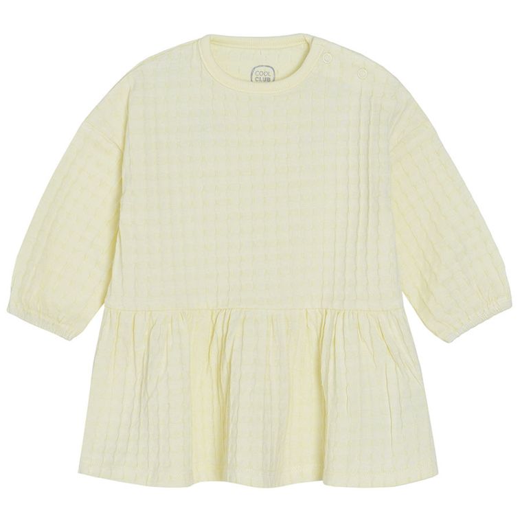 Cool Club, Rochie cu maneca scurta pentru fete, galben