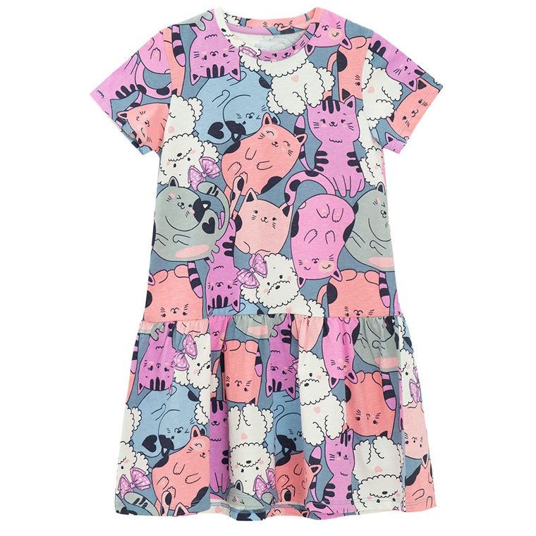 Cool Club, Rochie cu maneca scurta pentru fete, mix