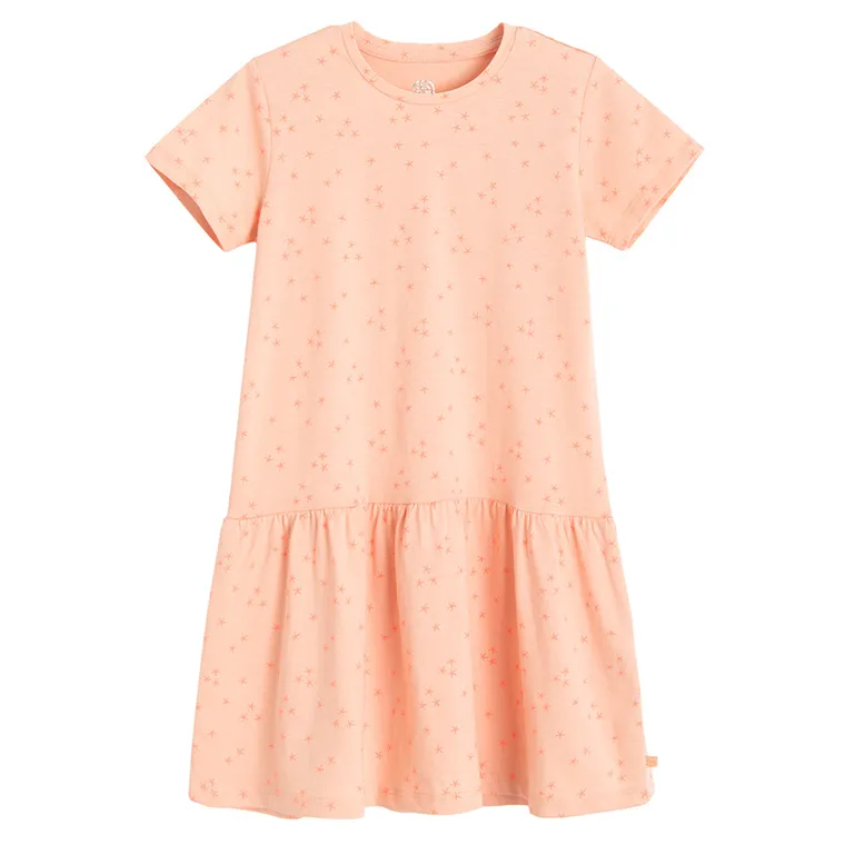 Cool Club, Rochie cu maneca scurta pentru fete, portocaliu