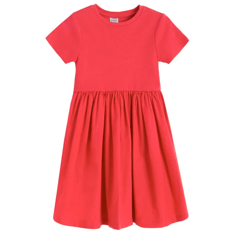 Cool Club, Rochie cu maneca scurta pentru fete, rosu