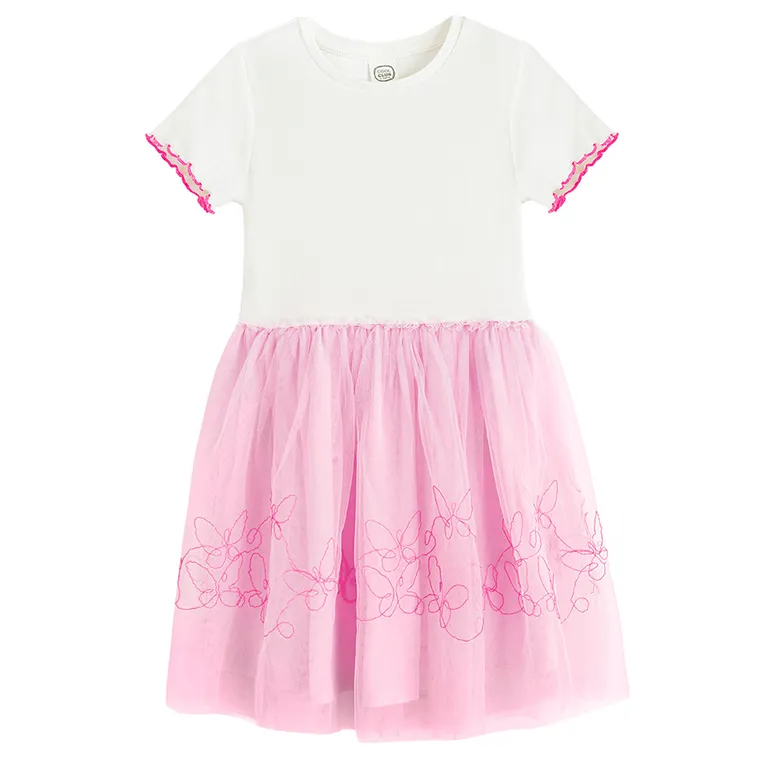 Cool Club, Rochie cu maneca scurta pentru fete, roz