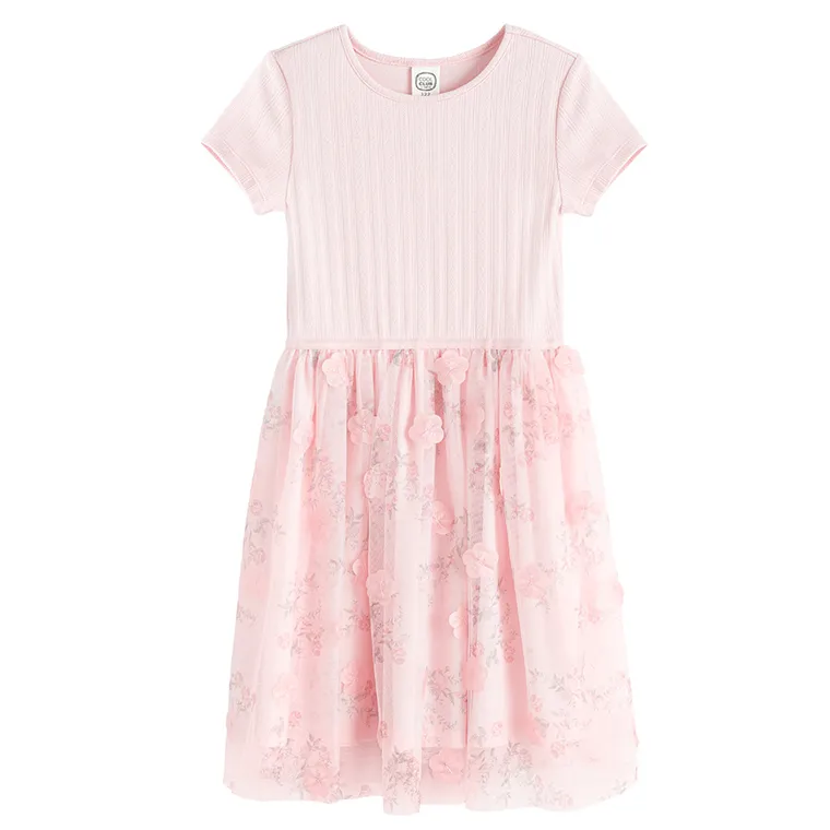 Cool Club, Rochie cu maneca scurta pentru fete, roz