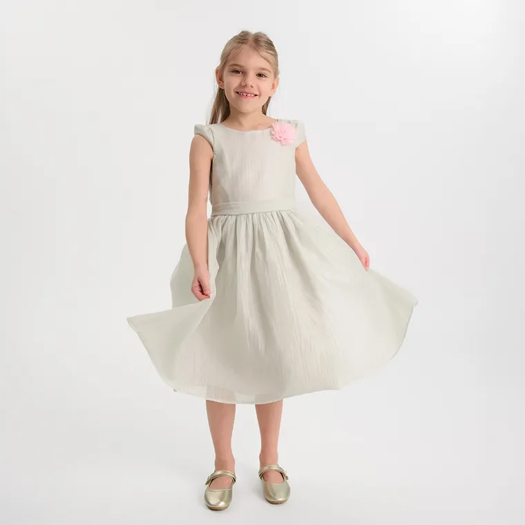 Cool Club, Rochie cu maneca scurta pentru fete, verde