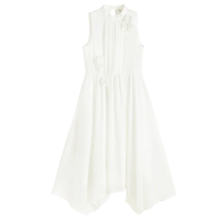 Cool Club, Rochie fara maneci pentru fete, alb