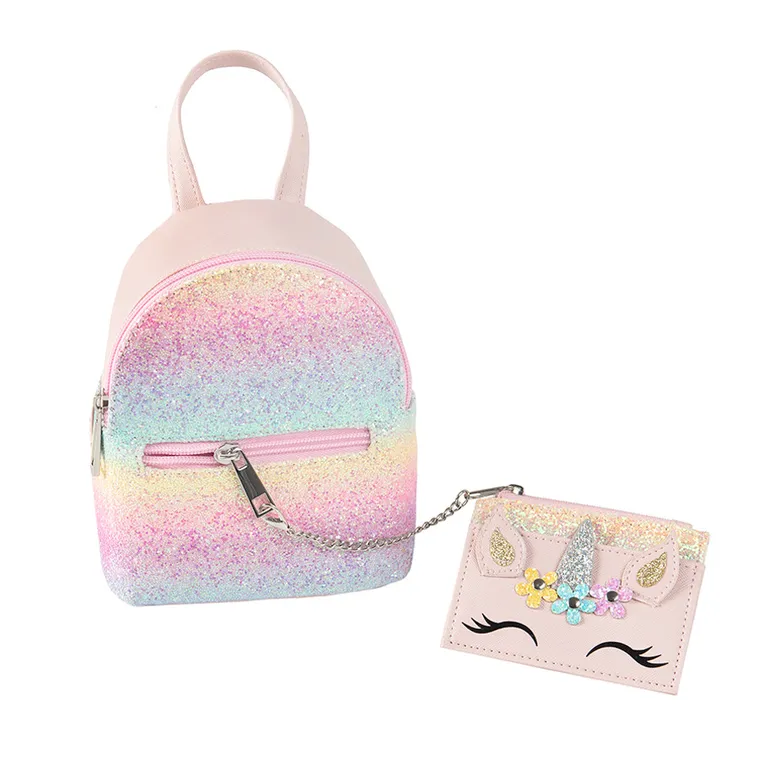 Cool Club, rucsac cu sclipici si portofel