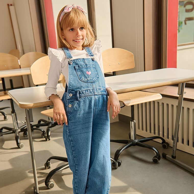 Cool Club, Salopeta de blugi pentru fete, denim