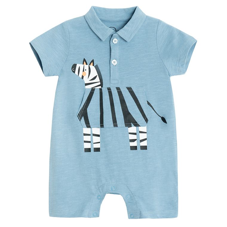 Cool Club, Salopeta rompers pentru baieti, albastru