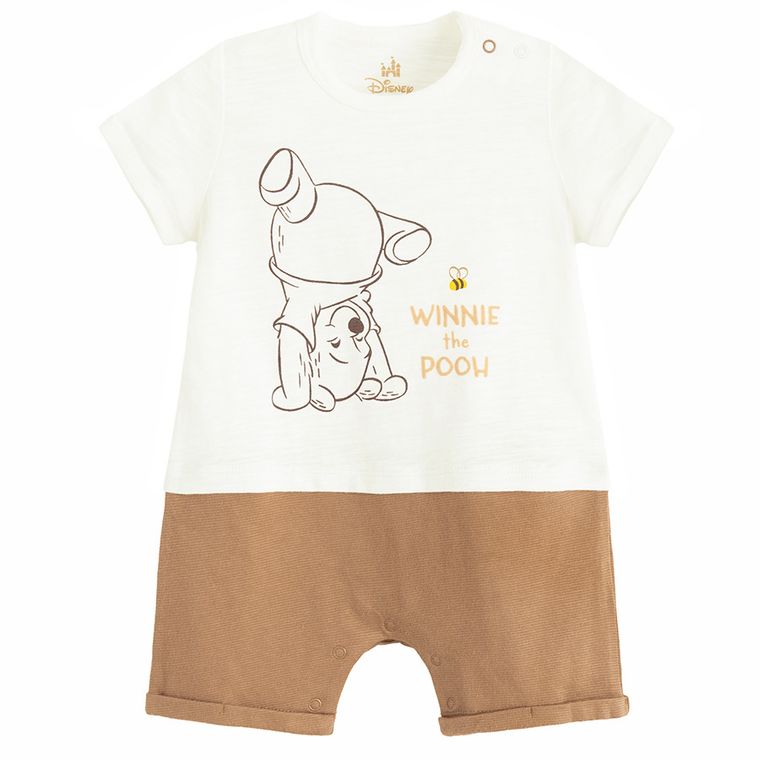 Cool Club, Salopeta rompers pentru baieti, mix, imprimeu Winnie the Pooh