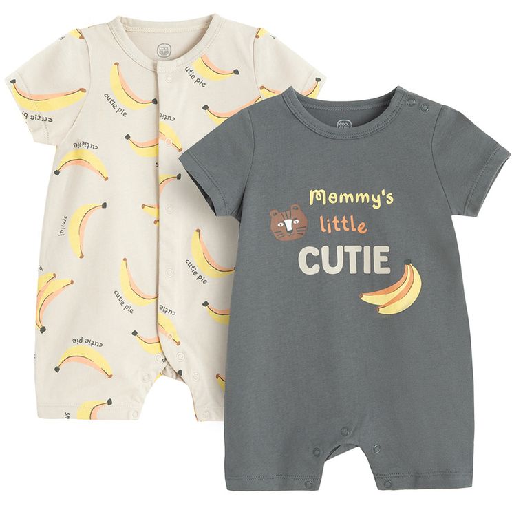 Cool Club, Salopeta rompers pentru baieti, mix, set, 2 buc.