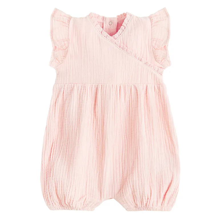 Cool Club, Salopeta rompers pentru fete, muselina, roz