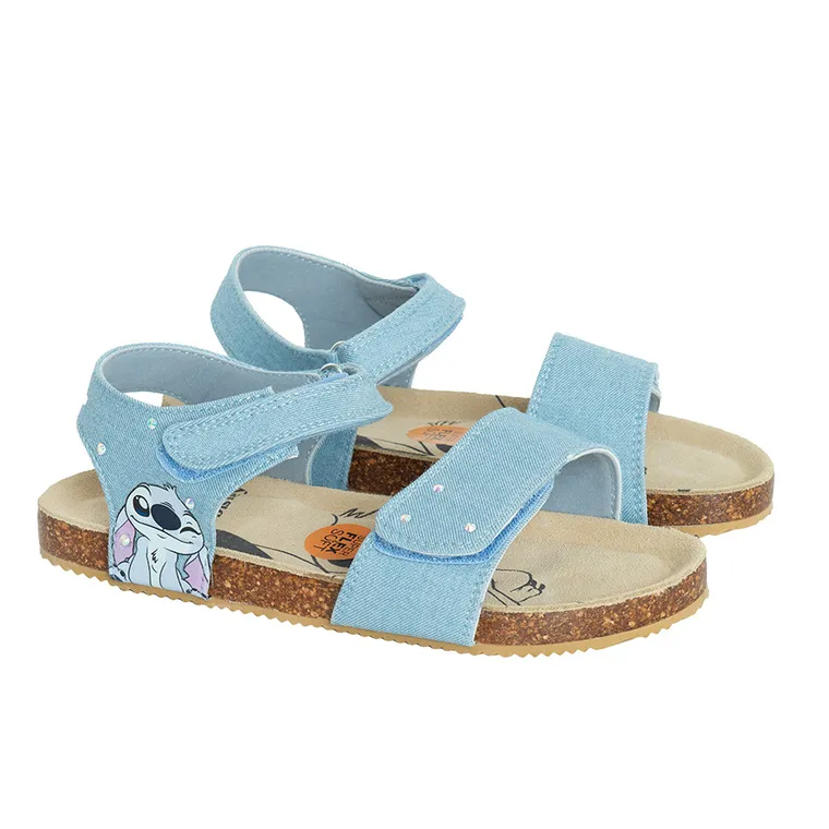 Cool Club, Sandale pentru fete, albastru, brant din piele, imprimeu Lilo si Stitch
