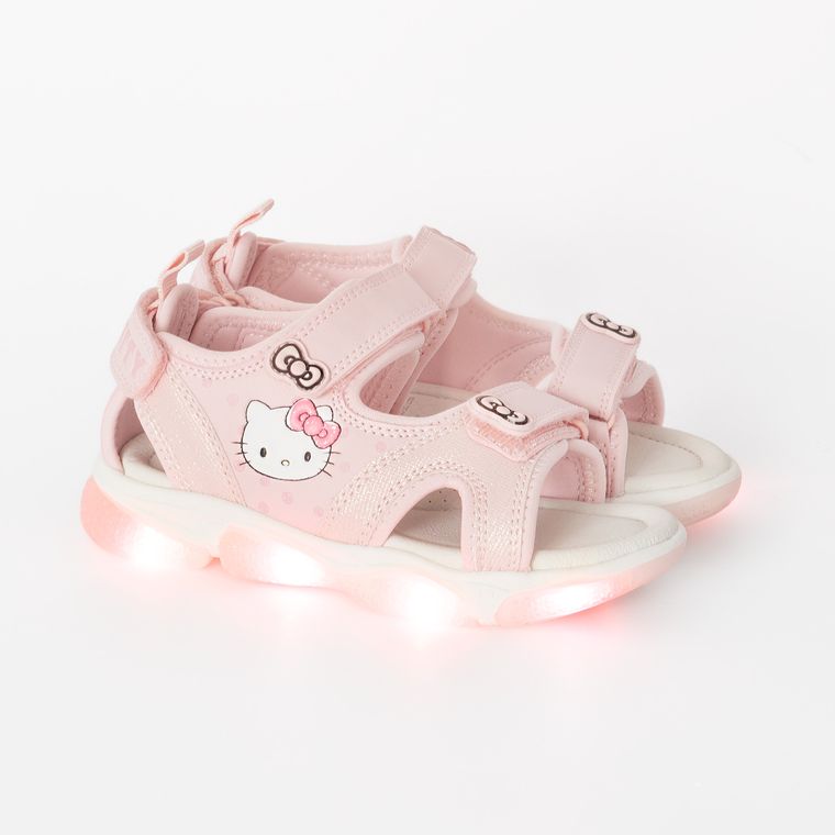 Cool Club, Sandale pentru fete, roz, talpa cu leduri, imprimeu Hello Kitty