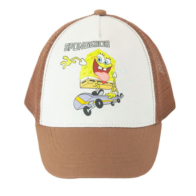 Cool Club, Sapca pentru baieti, maro, imprimeu SpongeBob