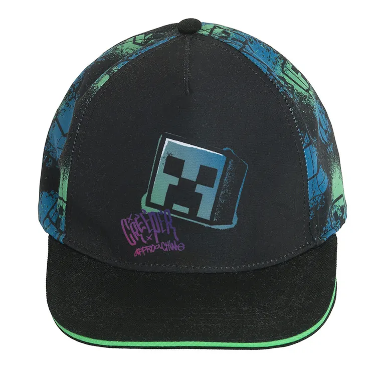 Cool Club, Sapca pentru baieti, negru, imprimeu Minecraft