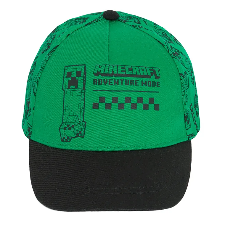 Cool Club, Sapca pentru baieti, verde, imprimeu Minecraft