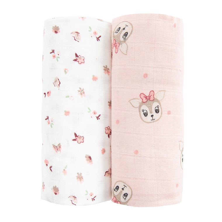 Cool Club, Scutece din tetra pentru fete, 70-80 cm, mix, set, 2 buc.