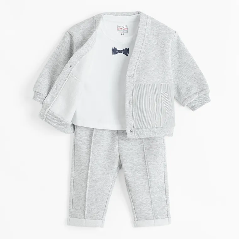 Cool Club, Set pentru baieti, Bluza, cu nasturi, Tricou, Pantaloni trening, mix