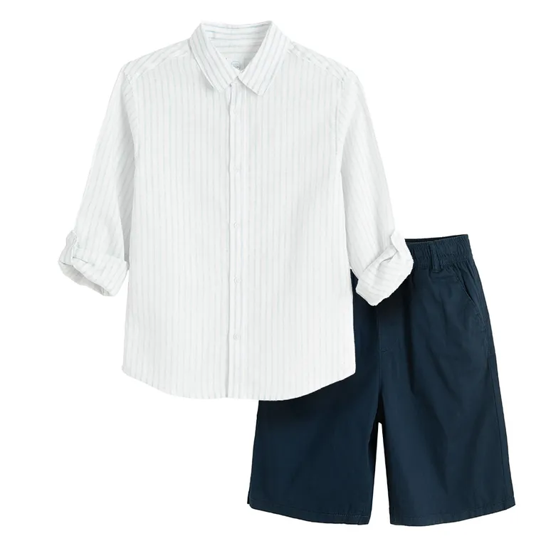 Cool Club, Set pentru baieti, Camasa cu maneca lunga, cu in, Pantaloni scurti, mix